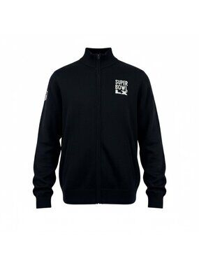 Super Bowl LX Official NFL Staff Men's Full-Zip Black Sweater Size M